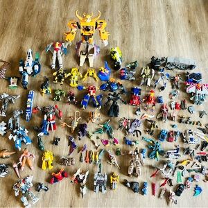 Large Mixed Lot Of Hasbro Transformers Incomplete Action Figures Parts Toys